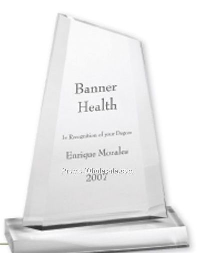Multi-faceted Acrylic Clear Slope Award (Laser Engraved)