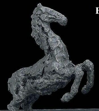 Mustang Horse Antracid Glazed Metal Sculpture
