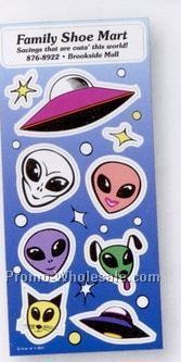 Night Glow Stickers With Aliens & Spaceship