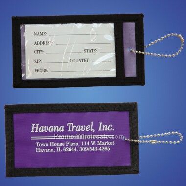 Nylon Luggage Tag - Purple