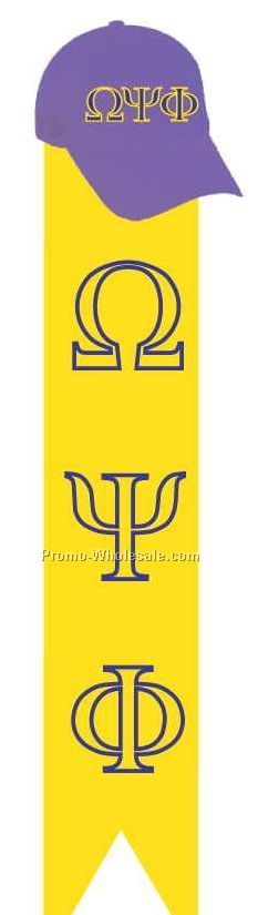 Omega Psi Phi Fraternity Hat Bookmark W/ Black Back