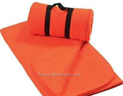 Orange Fleece Throw Blanket (Standard Service)