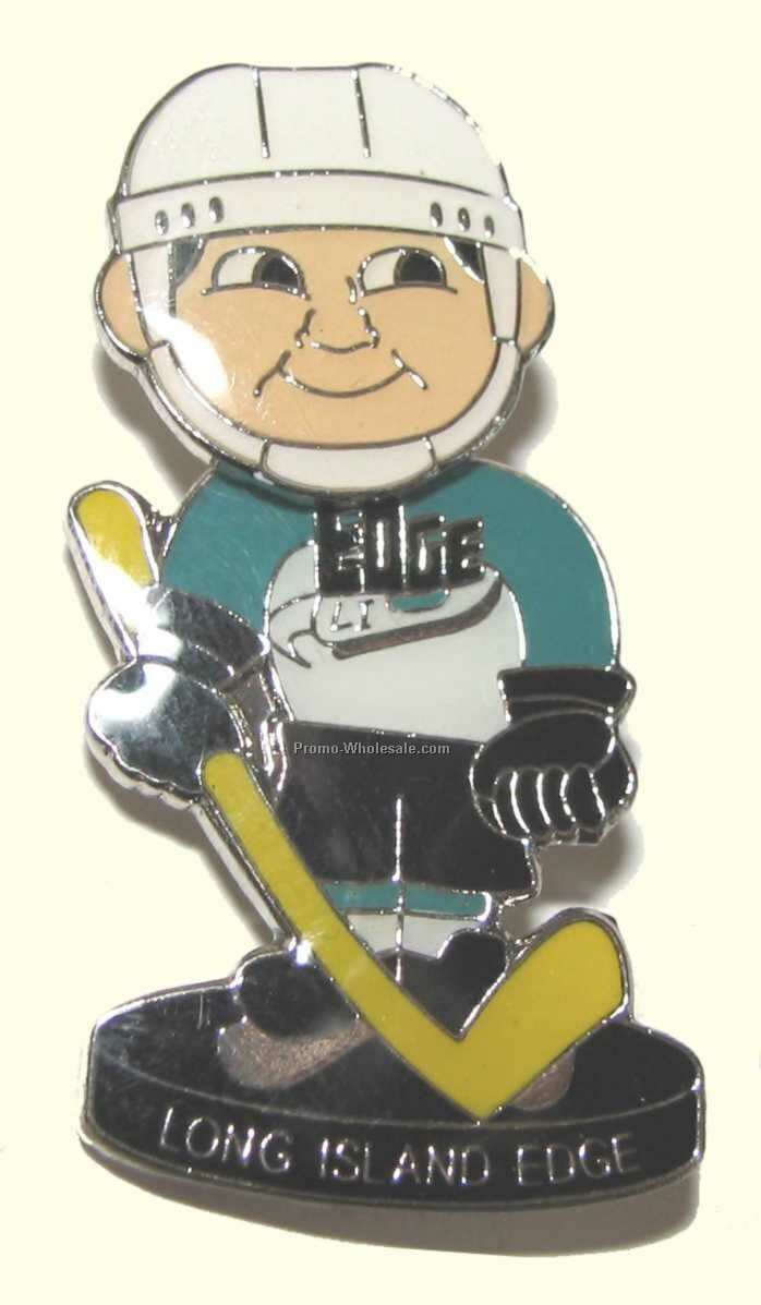 Photo-etched Bobble Head Pin (1-5/8"-1-3/4")