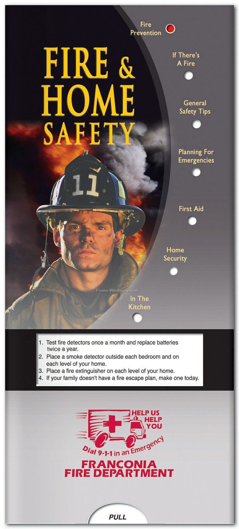 Pillowline Fire & Home Safety Pocket Slider Chart