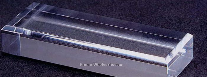 Plexi Fab Acrylic Rectangle Base (Beveled Edge) 2"x8"x1"