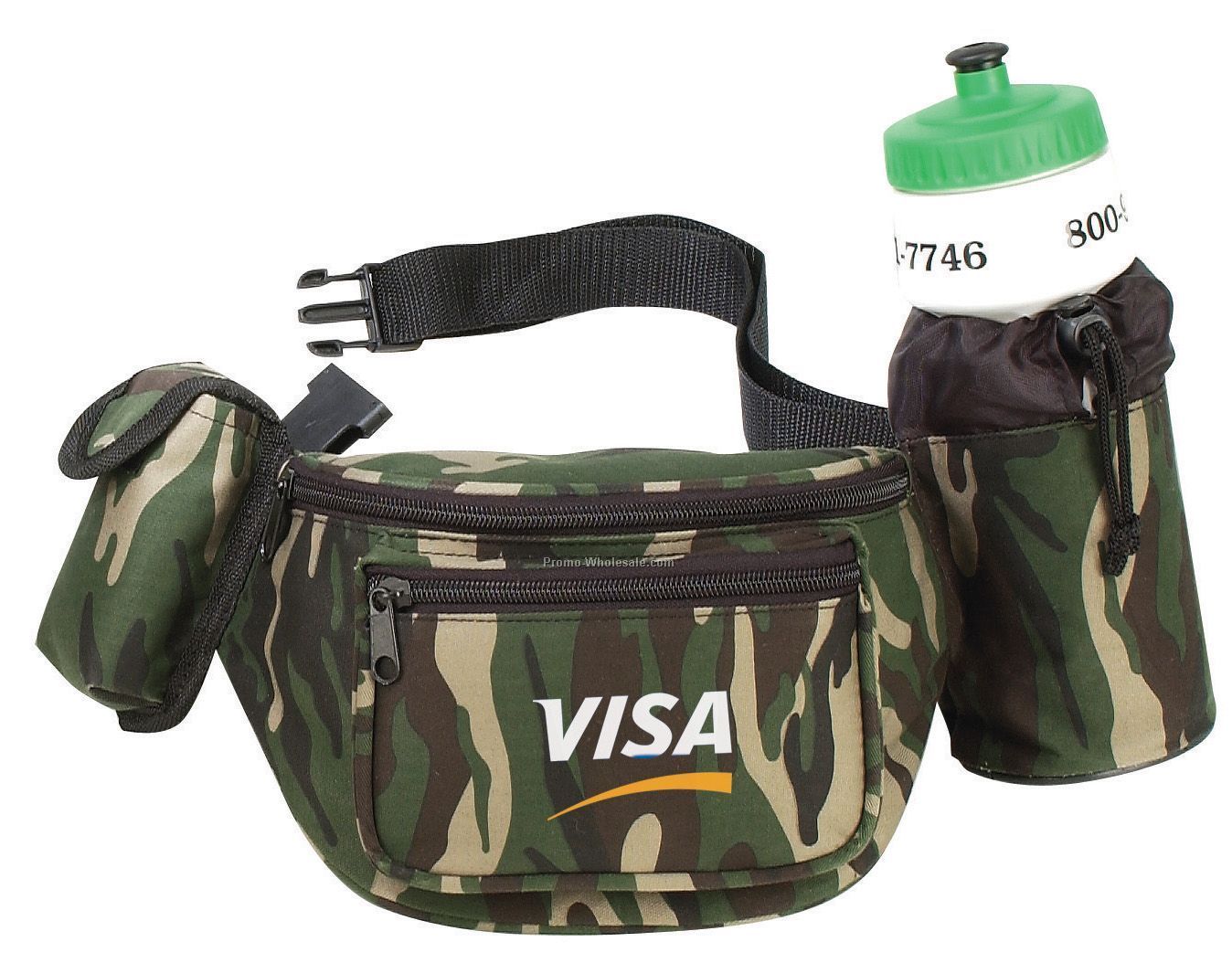 Poly Fanny Pack With Bottle Holder And Cell Phone Pouch
