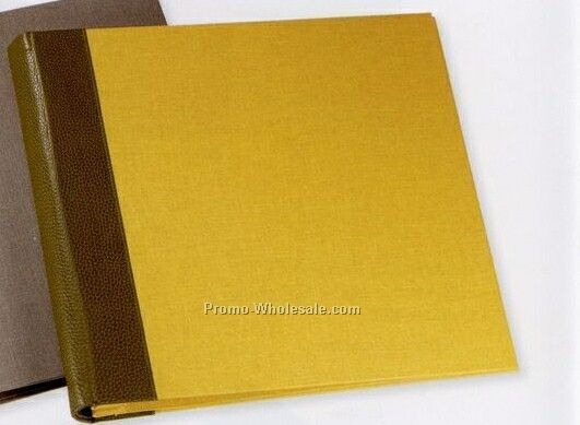 Post Bound Album & Scrapbook W/ Nouvo Box Grain Genuine Leather Cover