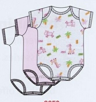 Preemie Girls Printed Short Sleeve Variety One Piece / Onesie