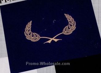 Premier Texture Presentation Folder With Wreath - Navy Blue