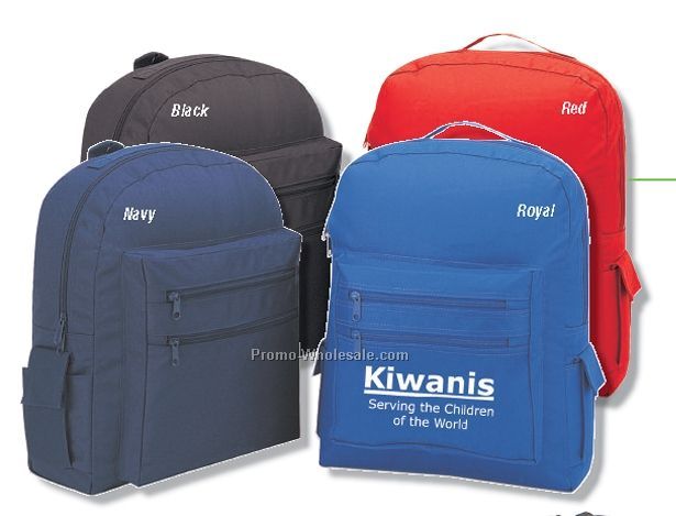 Q-tees Poly Backpack (12"x16"x5")