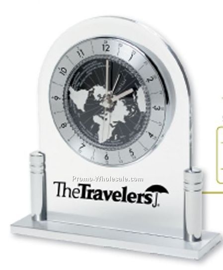 Recognition Clocks - Majella World Time Desk Clock (3 Day Rush)