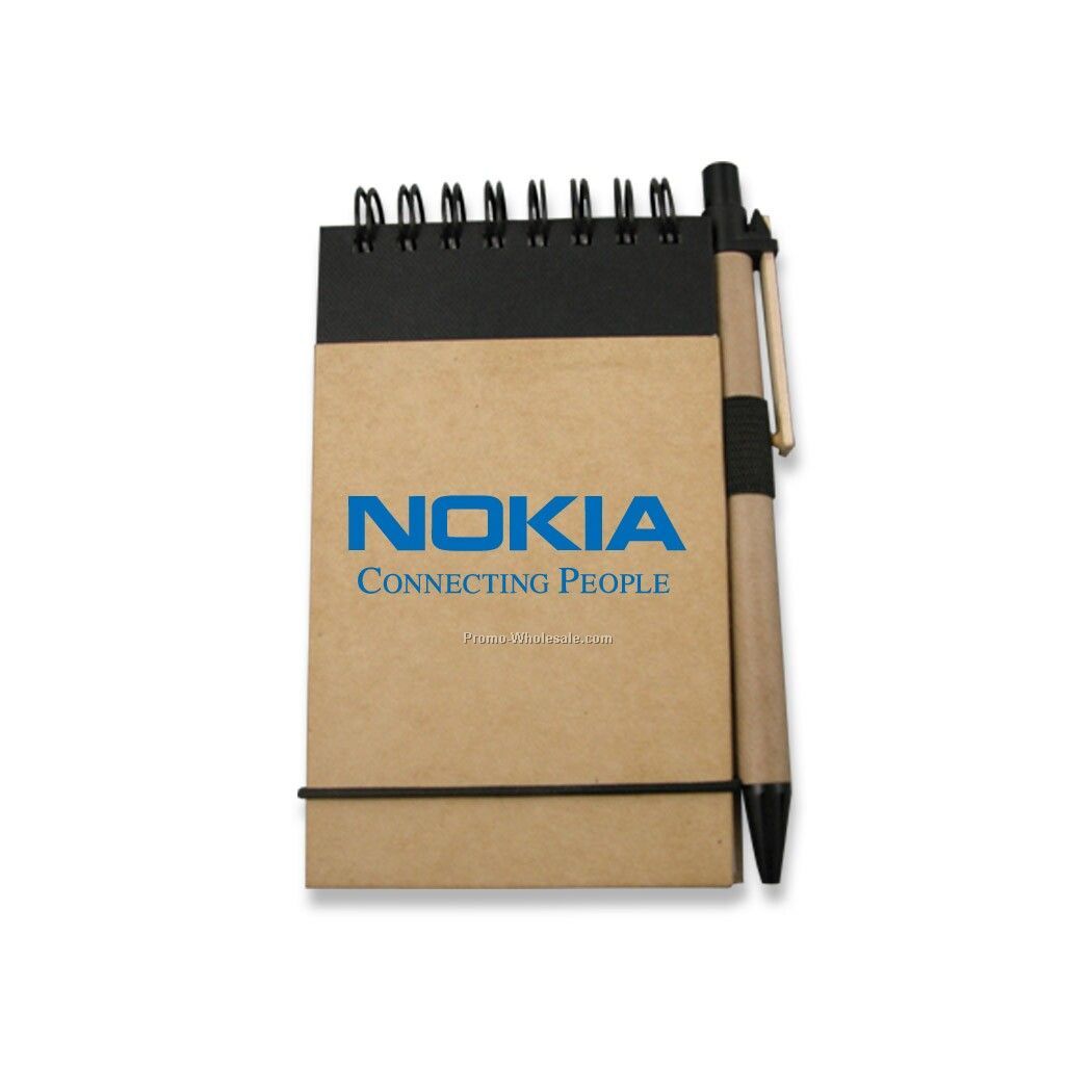 Recycled Reporter Style Notebook W/ Pen