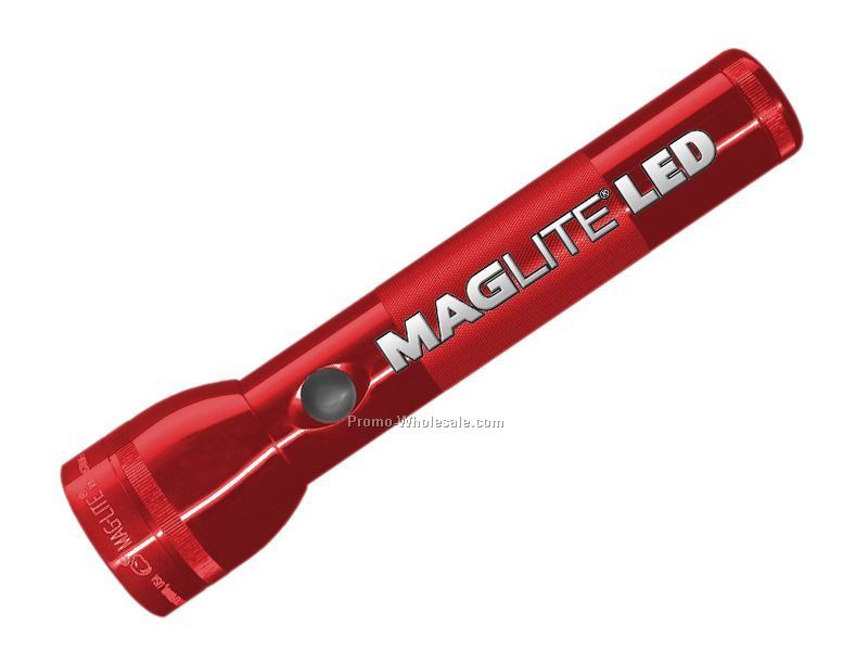 Red 2 D Cell Mag Lite LED Flashlight