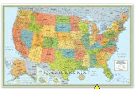 Reduced Size - M Series - Us Wall Map (32"x21")