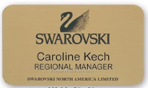 Screened & Engraved Executive Brass Badge (6-10 Square Inch)