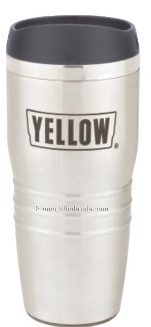 Screw-on Lid Stainless Steel Tumbler (16 Oz.)