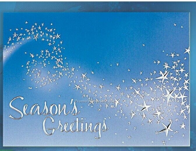Season's Greetings/ Star Trail Holiday Greeting Card (After 10/1)