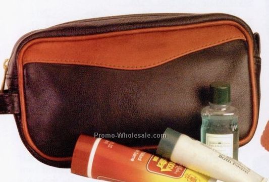 Sophisticated Appliqued Travel Kit (Full Grain)