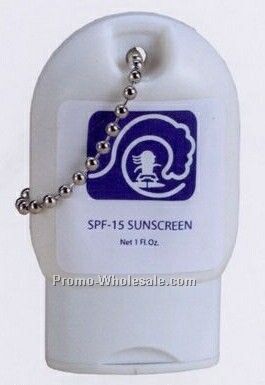 Spf15 Lotion Toggle Bottle/Key Chain - 1 Oz.