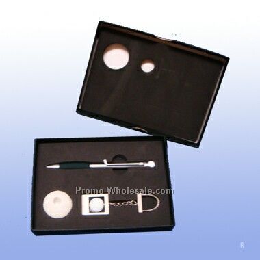 Sports Key Chain Pen Gift Set - Golf (Engraved)