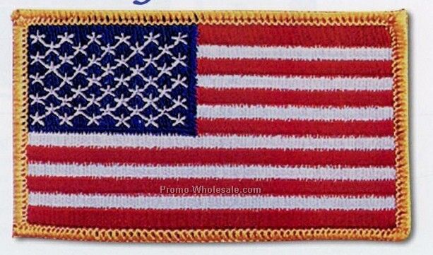 Stock American Flag Patch (3-1/2"x2")