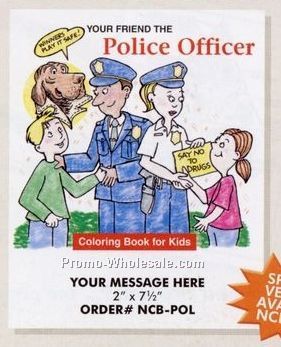 Stock Design Police Officer Police Theme Coloring Book (8-1/2"x11")