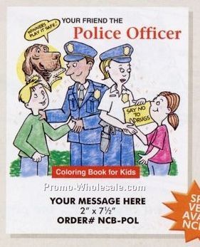 Stock Design Police Officer Police Theme Coloring Book (8-1/2"x11")