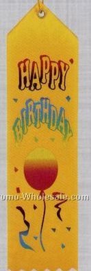 Stock Recognition Ribbon (Pinked) - Happy Birthday