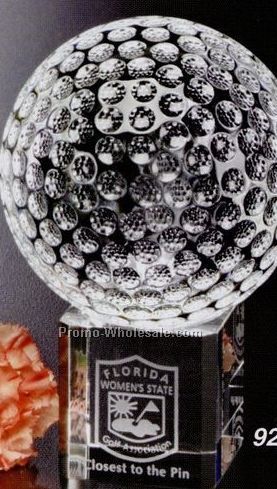 Stratus Golf Award W/ 3-1/8" Diameter Golf Ball