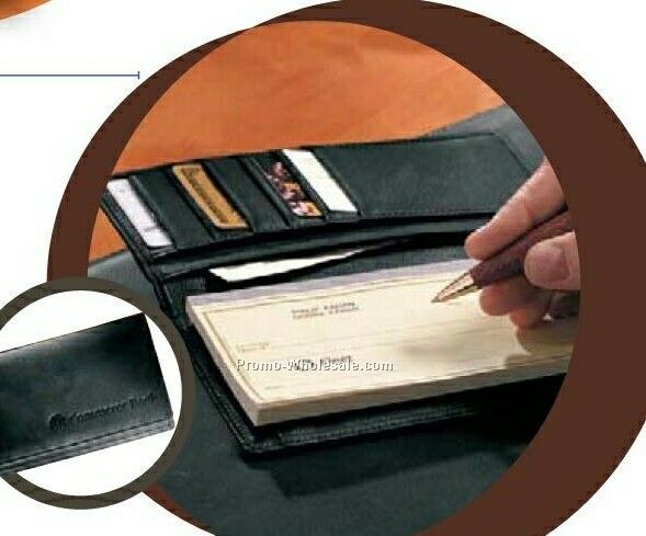 Synthetic Leather Checkbook Holder