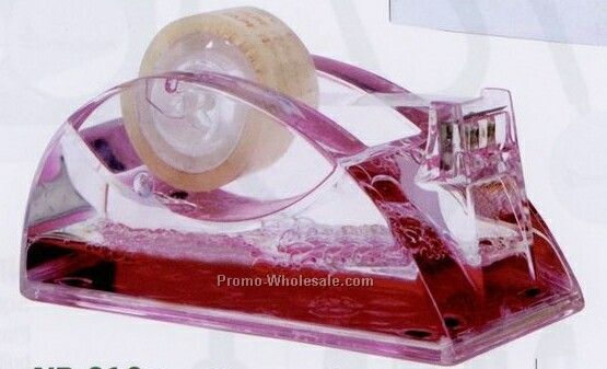 Tape Dispenser W/ Liquid & Floaters Inside