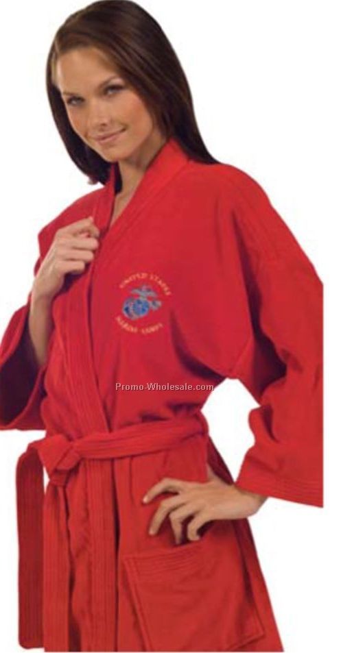 Terry Velour Kimono Robe - 1 Size (Blank) Colors
