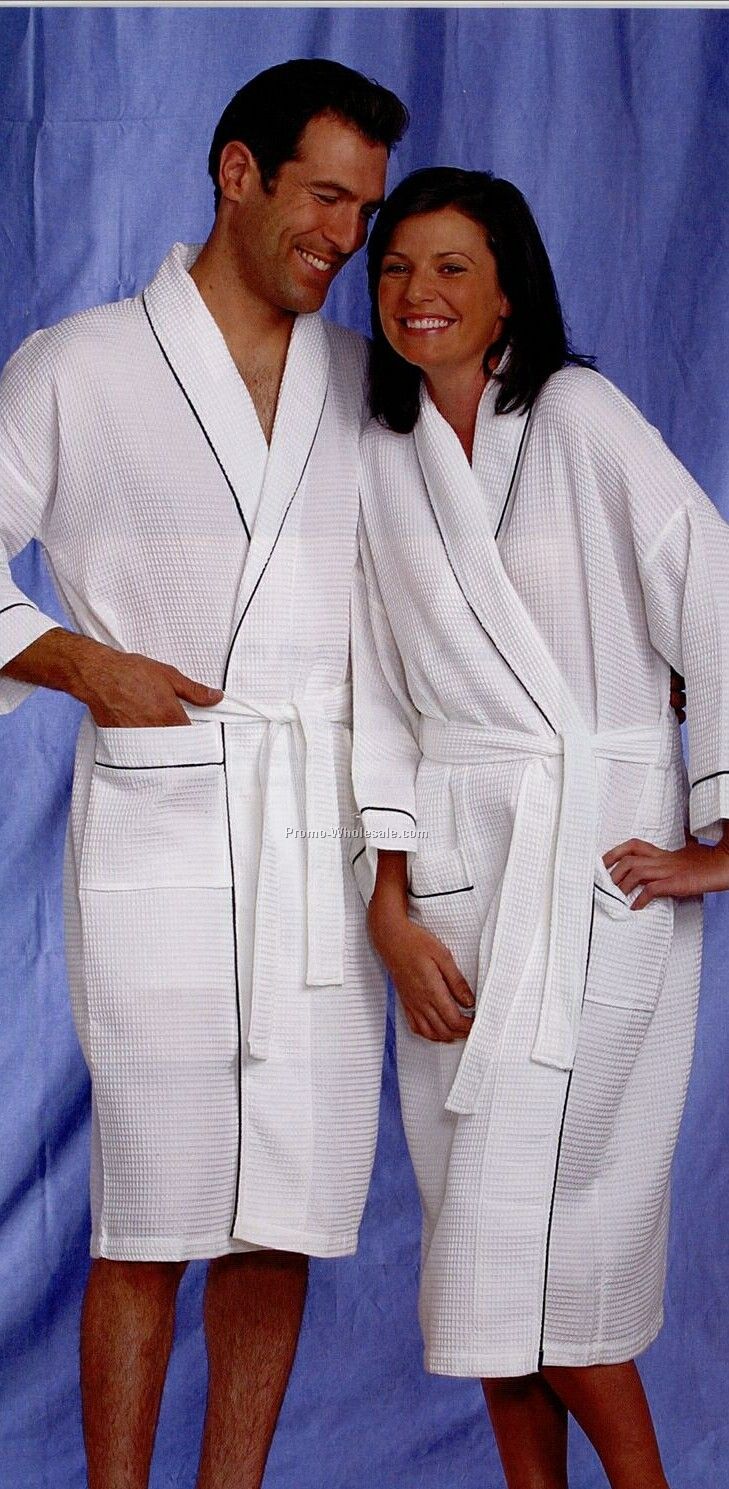 Towels Plus By Anvil Deluxe Waffle Weave Robe - 56"x46"