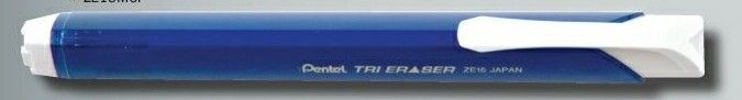 Tri Eraser Retractable & Refillable Stick Eraser (Blue/ White Accent)