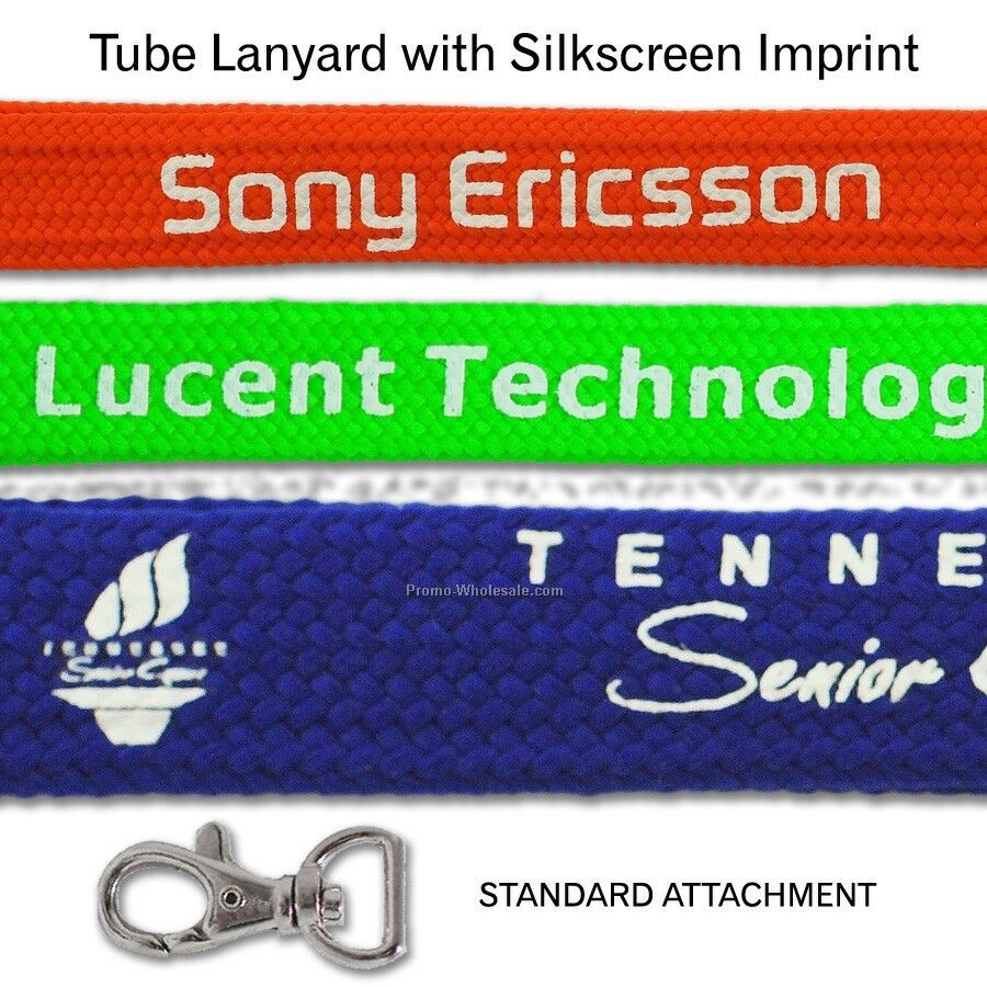 Tube Lanyard (5/8" Width) - 1 Color Silk Screen Imprint