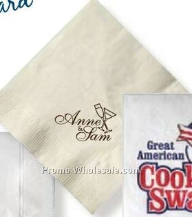Vanilla 2-ply Coin Edge Embossed Beverage Napkins (Standard Shipping)