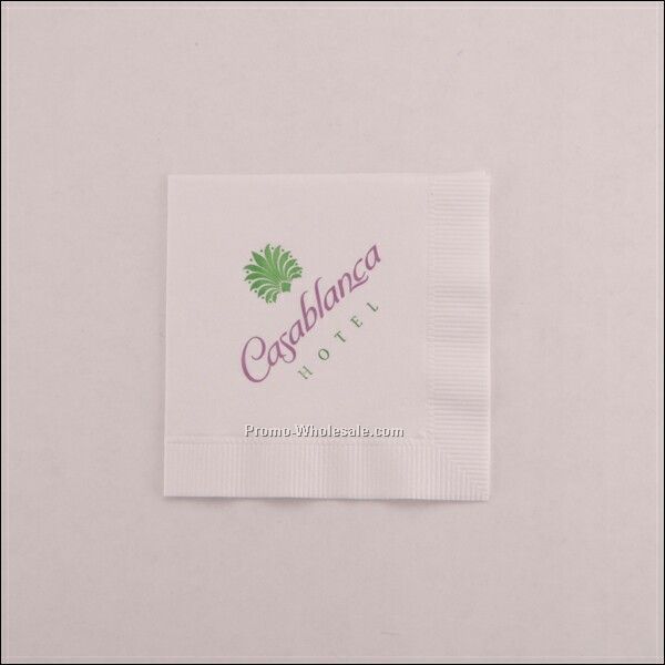 White 3 Ply Beverage Napkins