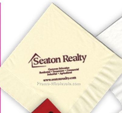 White Luncheon Napkins W/ Ink Imprint