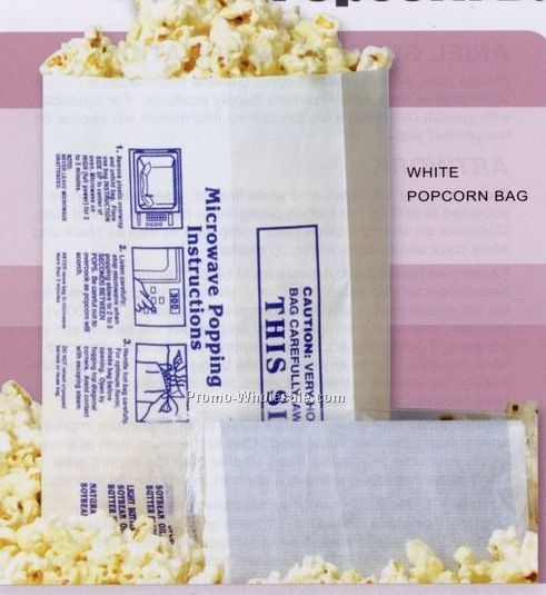White Popcorn Bag - Blank