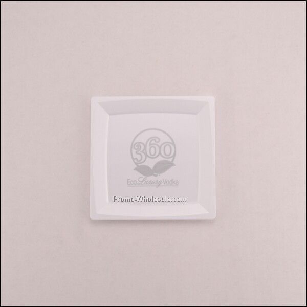 White Small Square Milan Plate