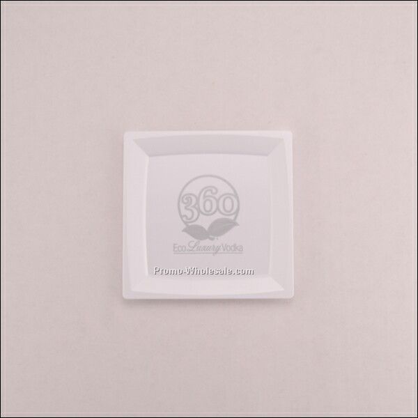 White Small Square Milan Plate