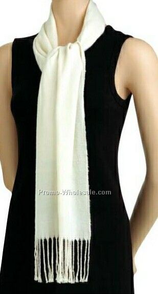 Wolfmark Ivory Bamboo Muffler Scarf