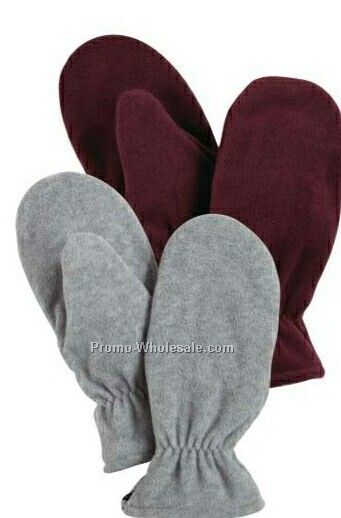 Wolfmark Purple Fleece Zip Mitten