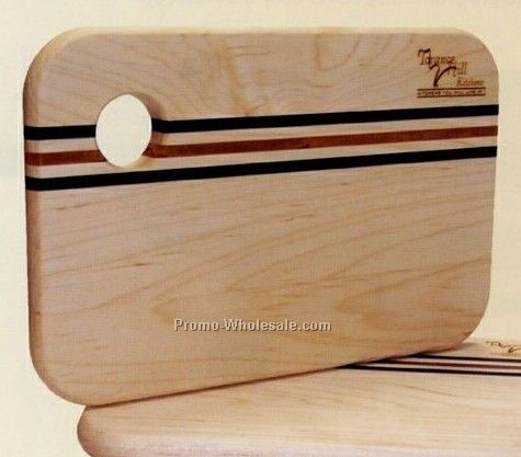 Wood Cutting Board With Three Stripes