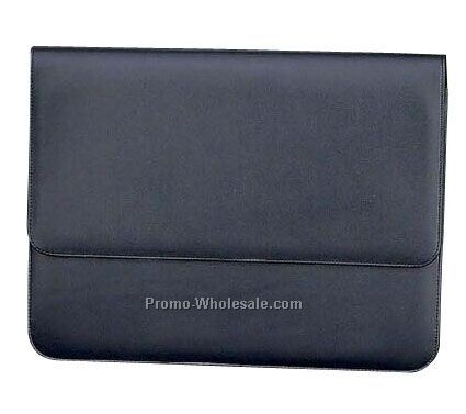 14-1/2"x10-1/2" Black Genuine Leather Attach Case