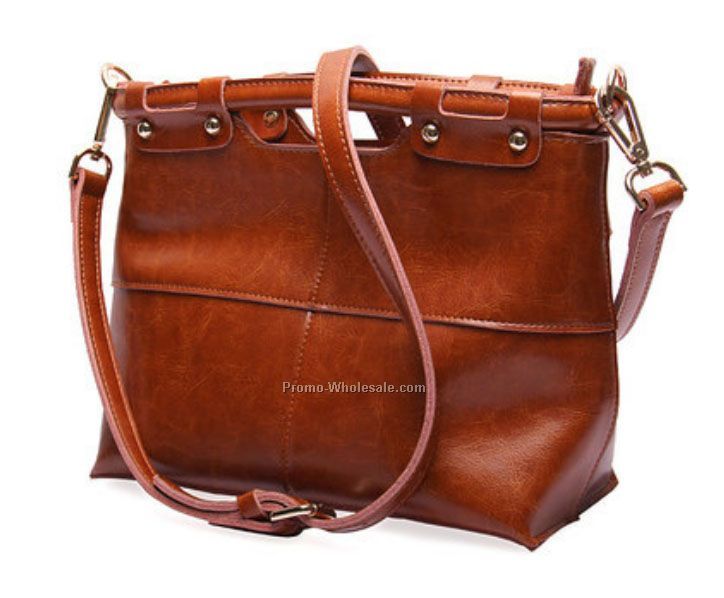 customize leather tote bag vintage lady shoulder bag