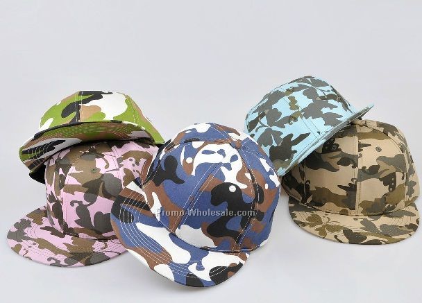 Colorful camo snapbacks