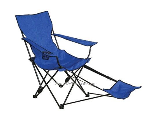 Foldable Camping Chair, Folding Beach Chair with Footrest