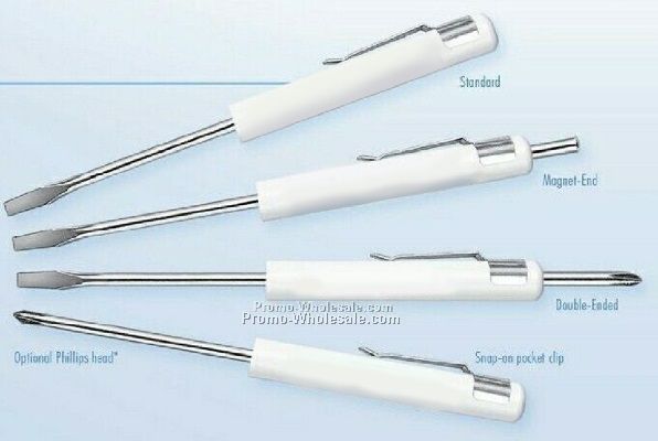 Flathead Pocket Screwdriver With Magnetic End