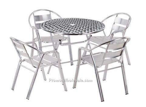 Aluminum furniture, Aluminum table and chair set